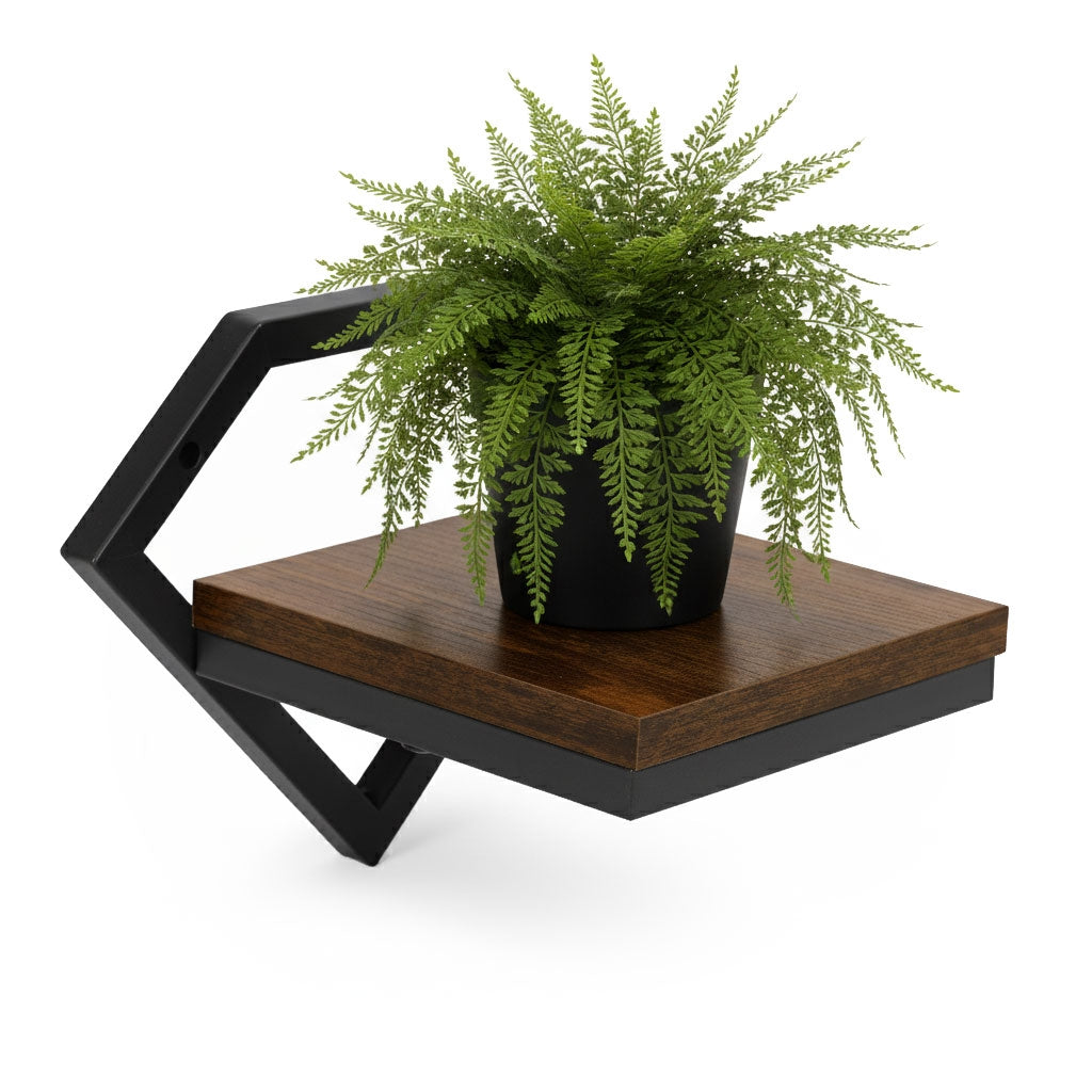 Hanging Plant Shelf, Loft Style, Steel & Chipboard