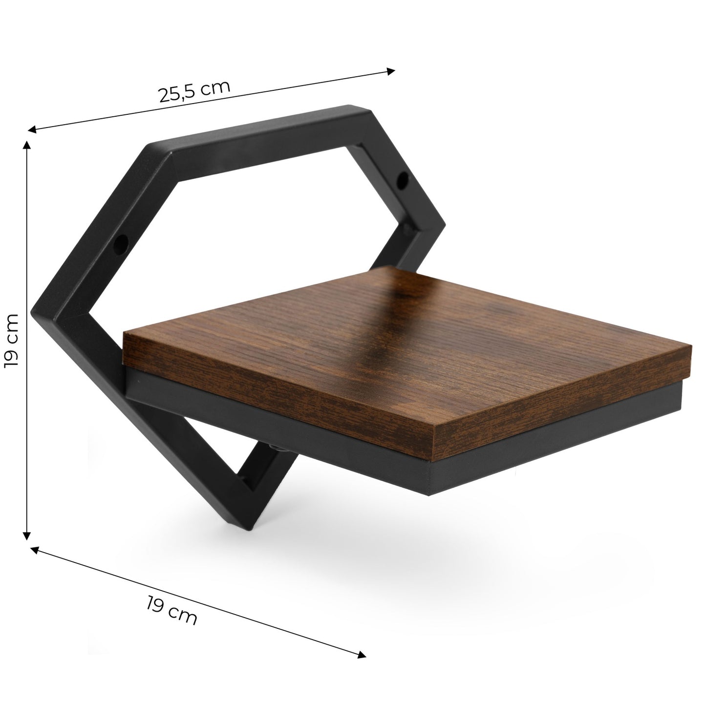 Hanging Plant Shelf, Loft Style, Steel & Chipboard
