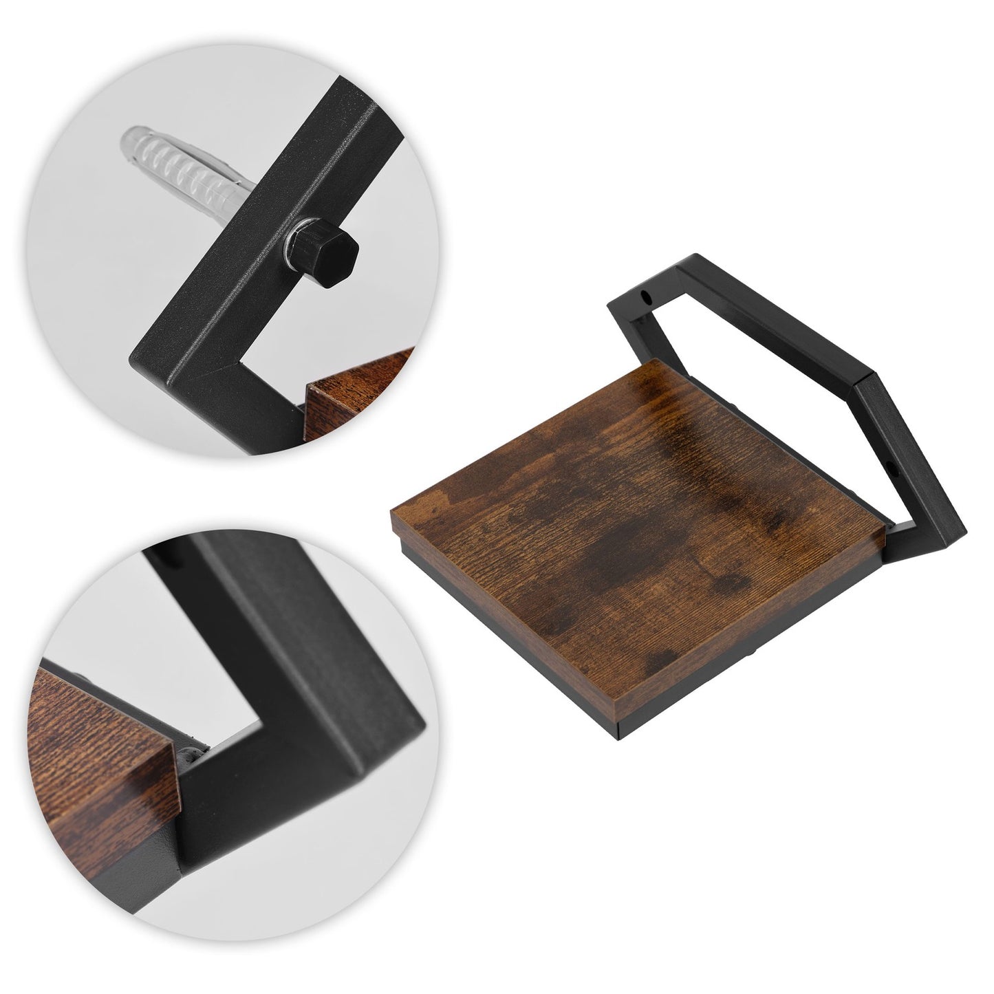 Hanging Plant Shelf, Loft Style, Steel & Chipboard