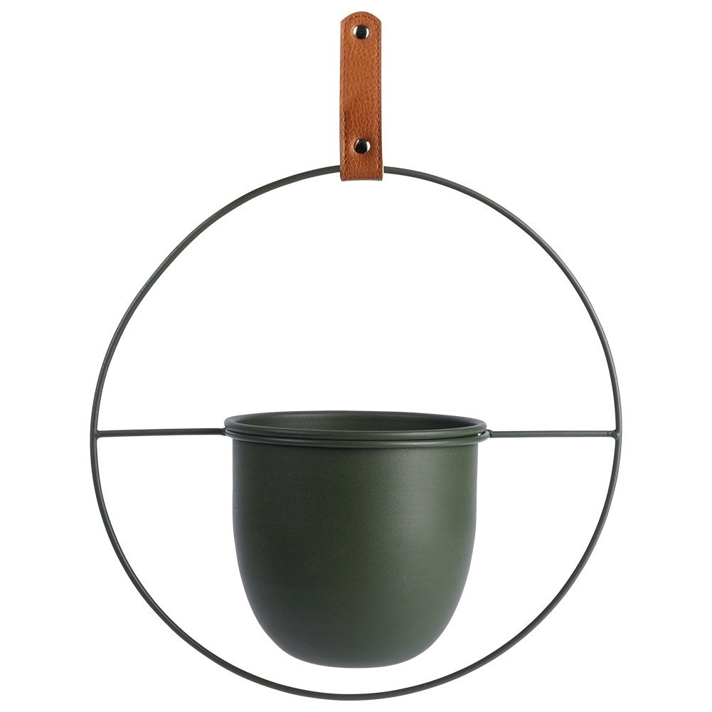 Hanging Pot with Leather Strap