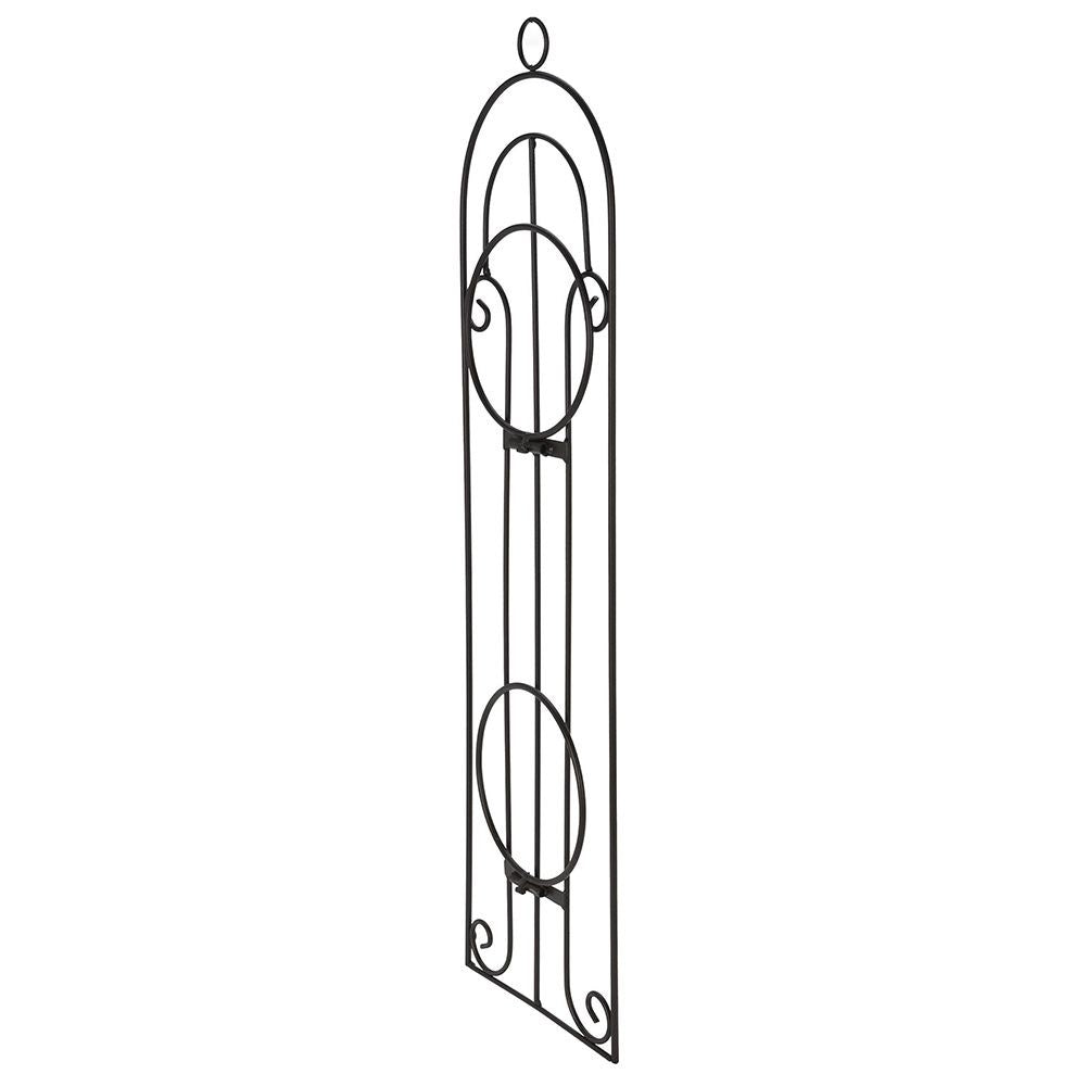 Hanging Wall Pot for Two Pots in Black Metal