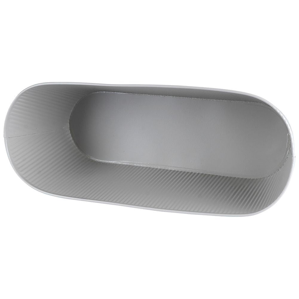Hanging balcony pot in stylish gray metal