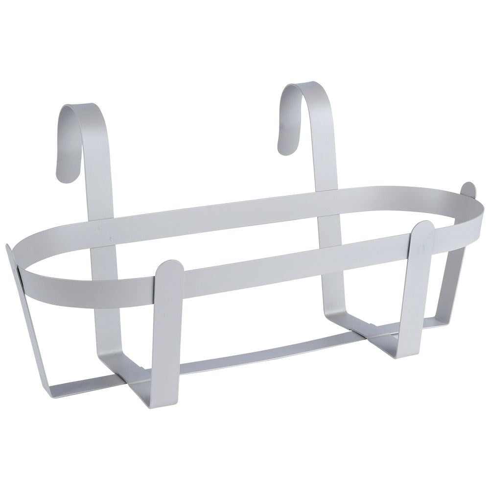 Hanging balcony pot in stylish gray metal