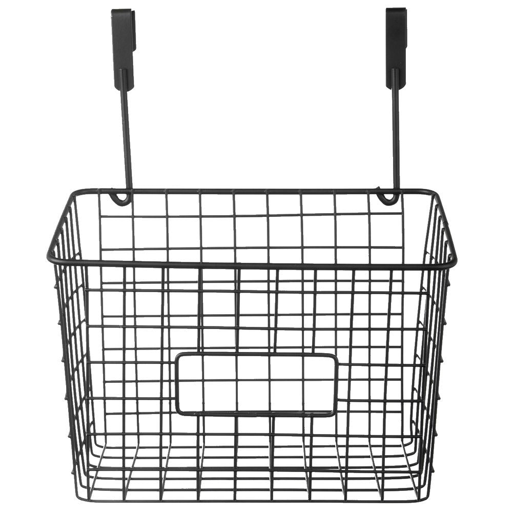 Hanging black metal shelf for cabinet doors, perfect storage