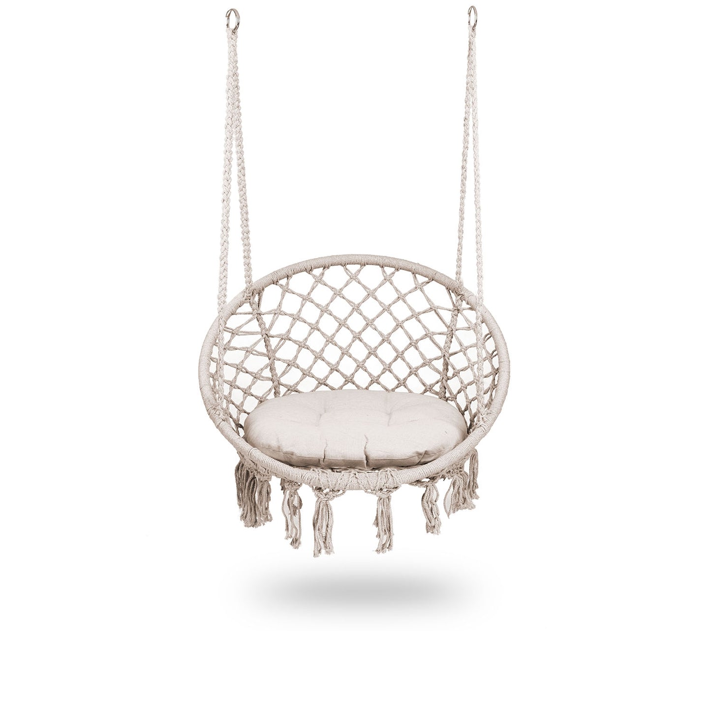 Hanging garden swing chair BOHO beige