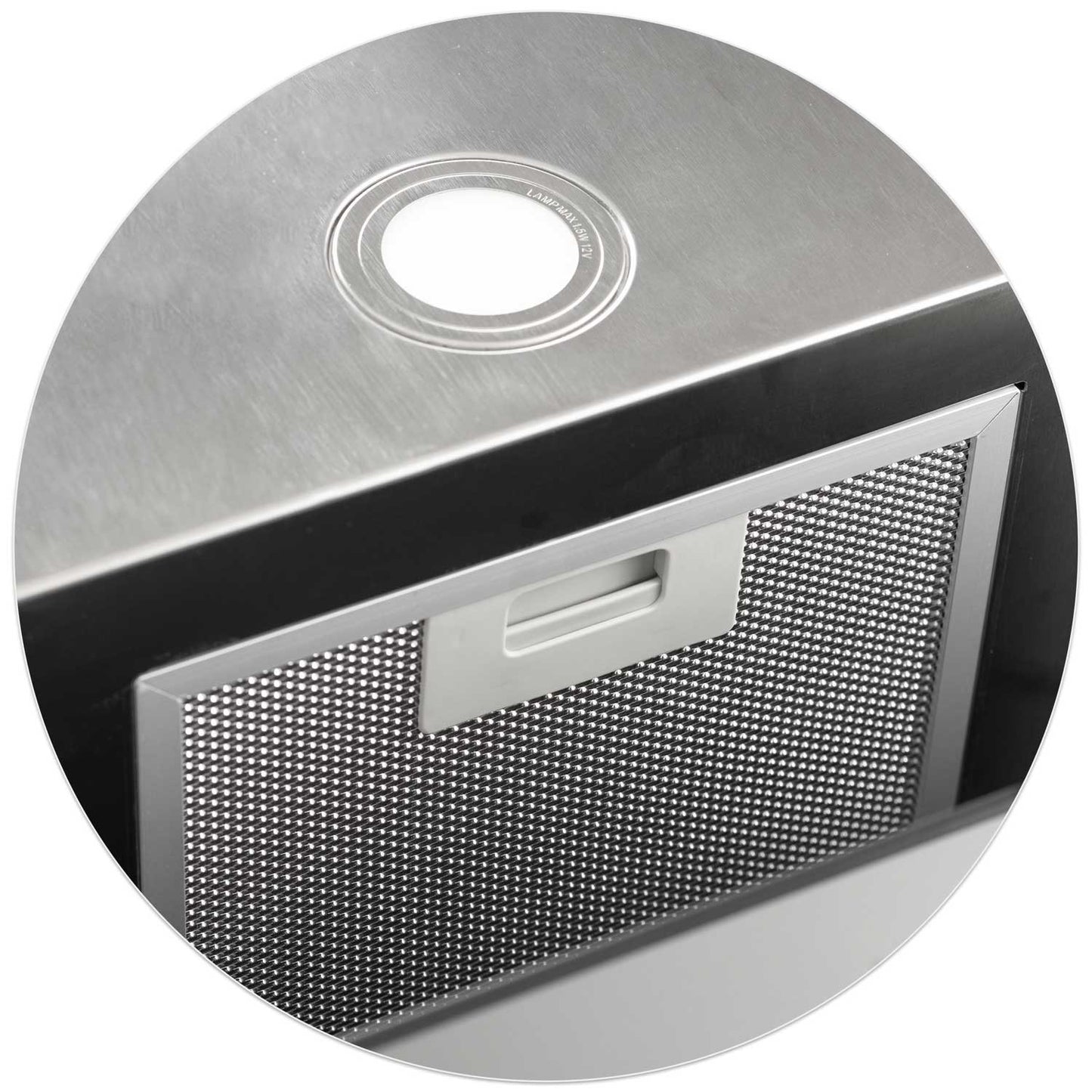 Hanging glass kitchen hood 60cm black BT-222