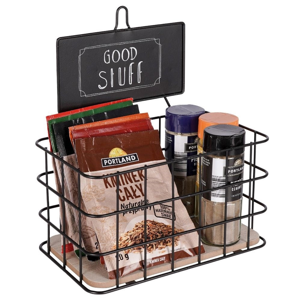 Hanging kitchen shelf in modern loft style