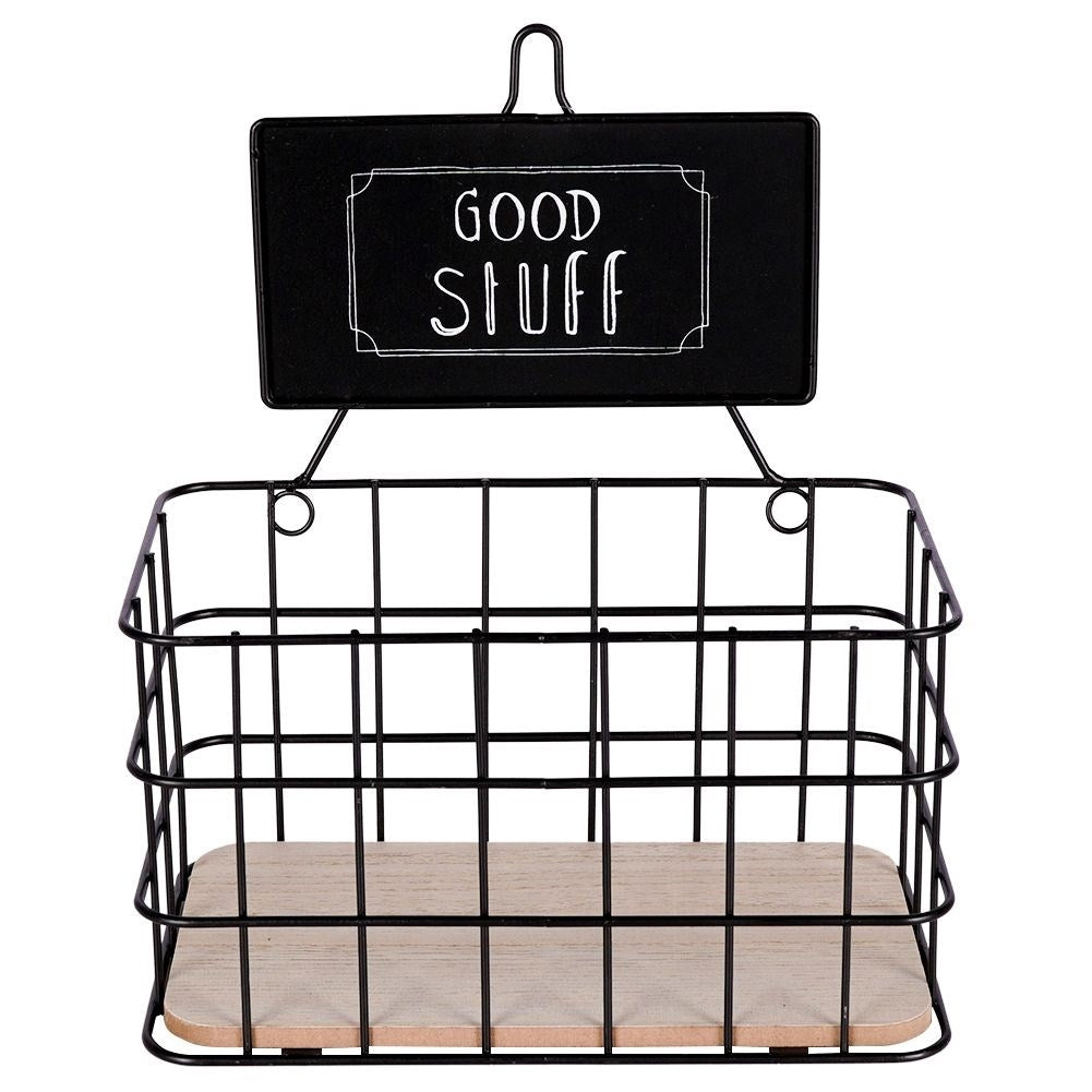 Hanging kitchen shelf in modern loft style