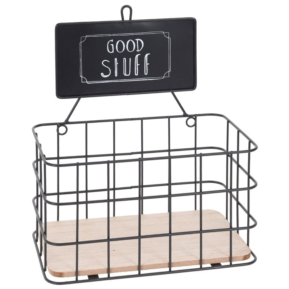 Hanging kitchen shelf in modern loft style
