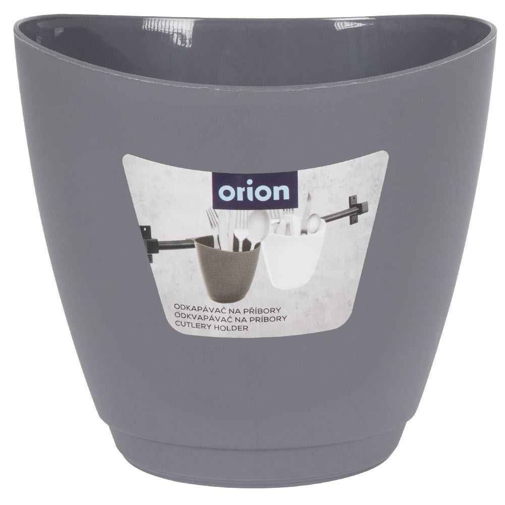 Hanging kitchen utensil container, gray, RADKA