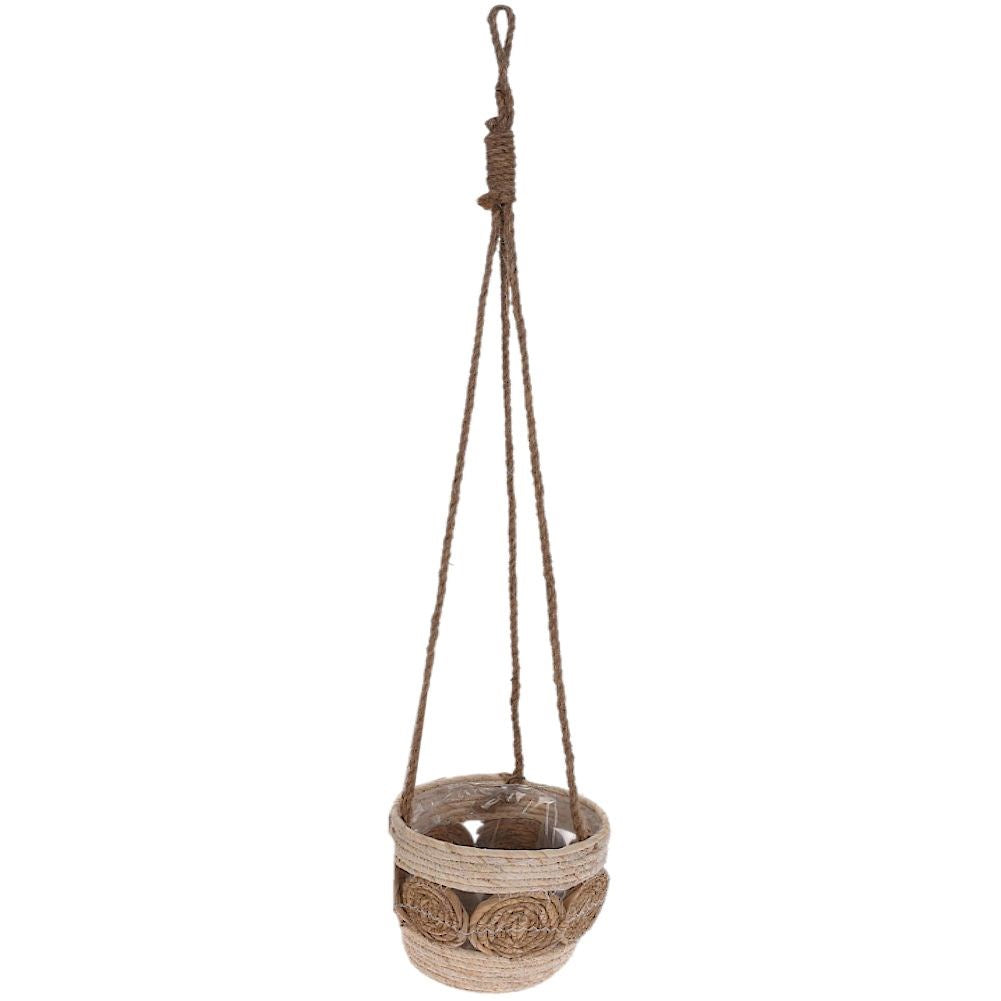 Hanging seagrass flowerpot cover 22x18 cm