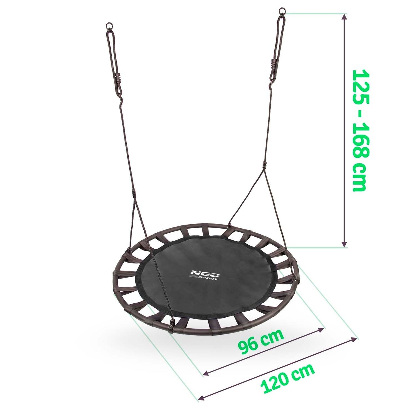 Swing stork's nest SWINGO XXL 120 cm black