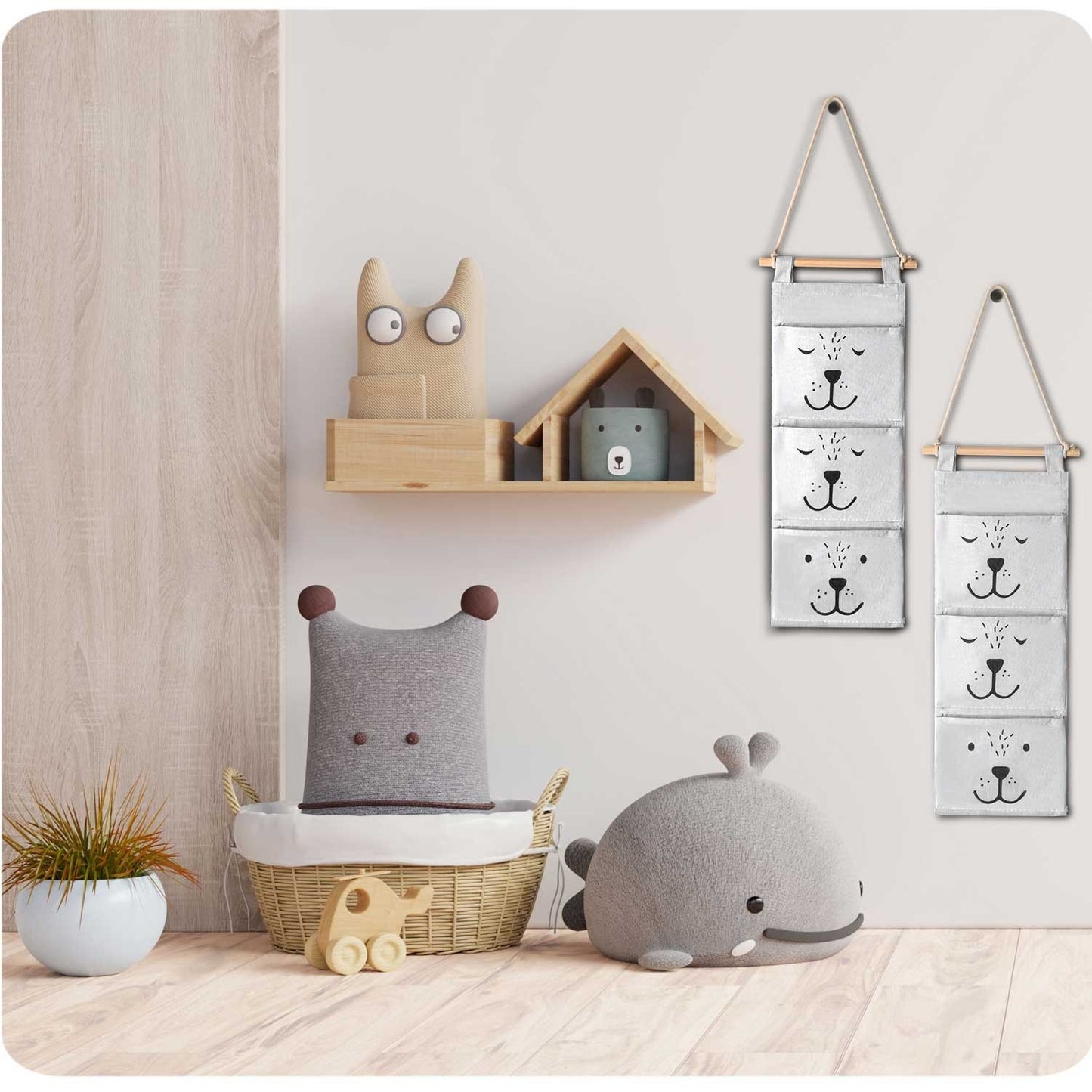 Hanging toy organizer NK-403 Nukido - gray