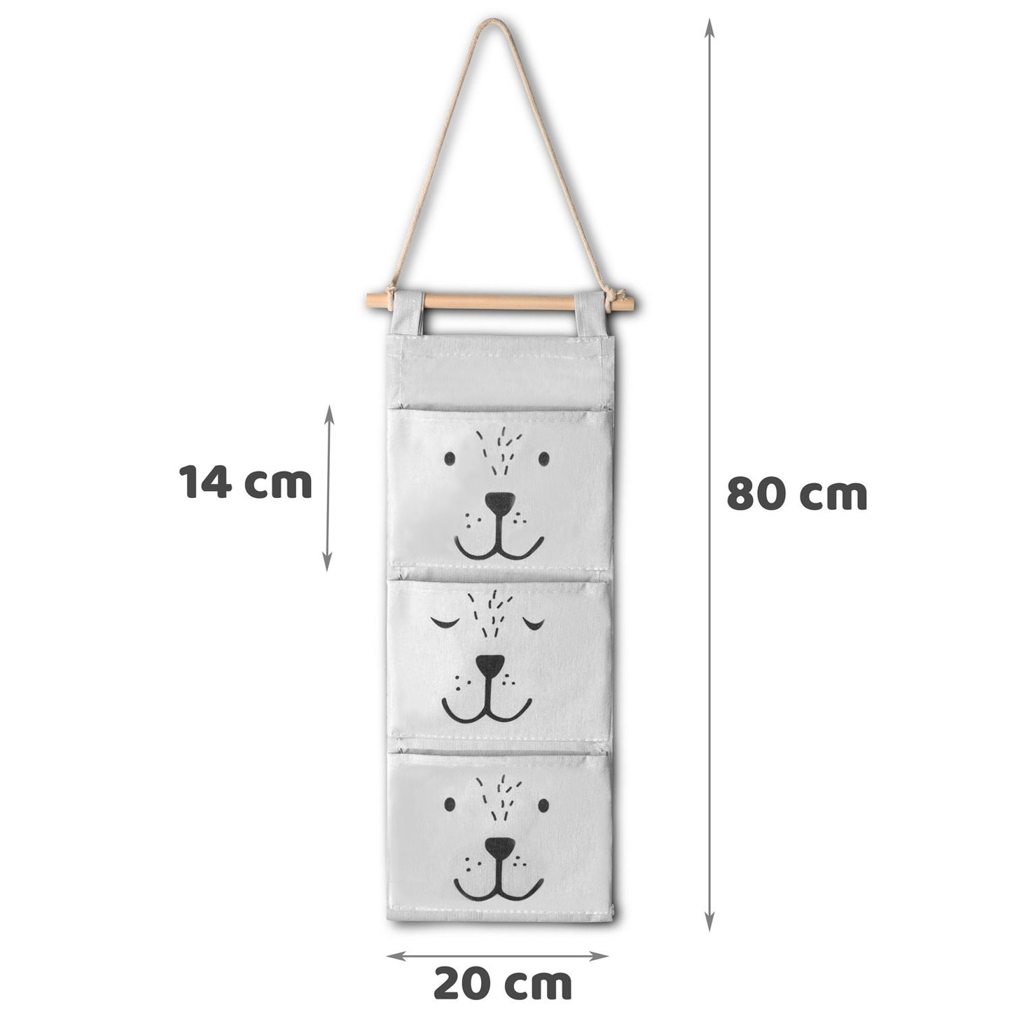 Hanging toy organizer NK-403 Nukido - gray