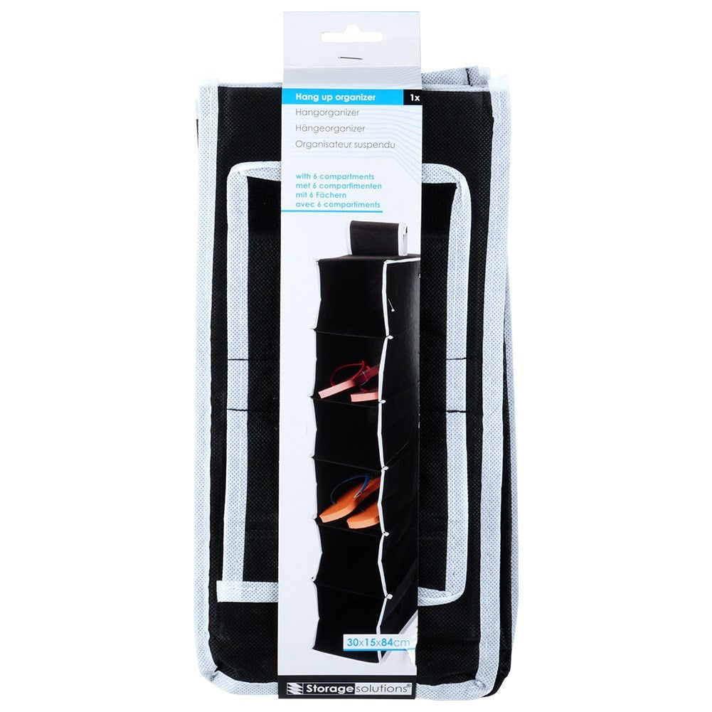 Hanging wardrobe organizer 6 shelves