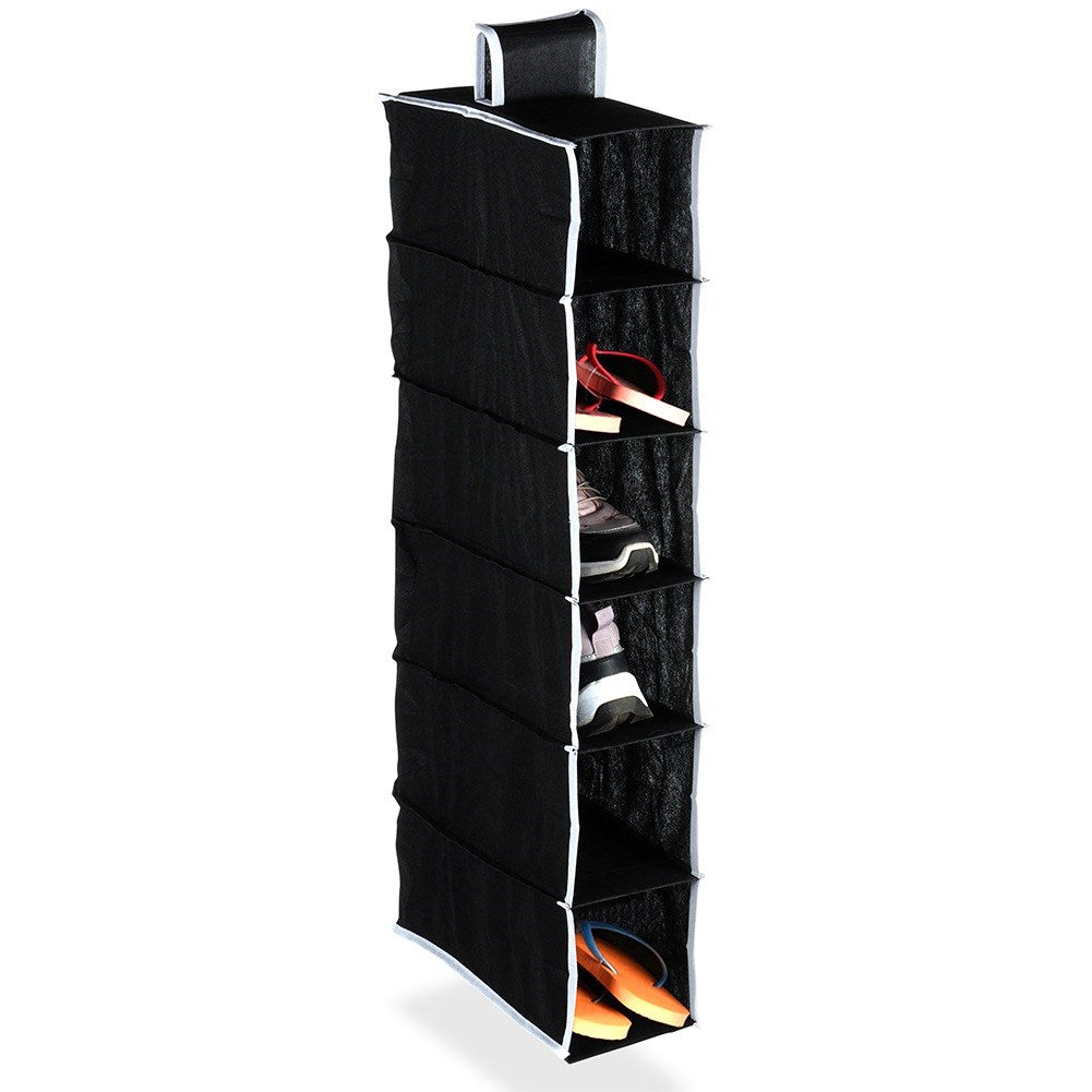 Hanging wardrobe organizer 6 shelves