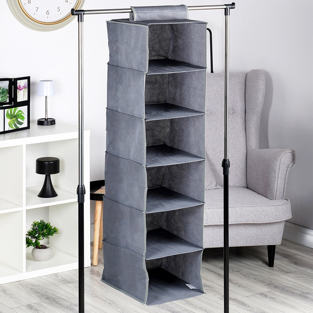 Hanging wardrobe organizer 6 shelves