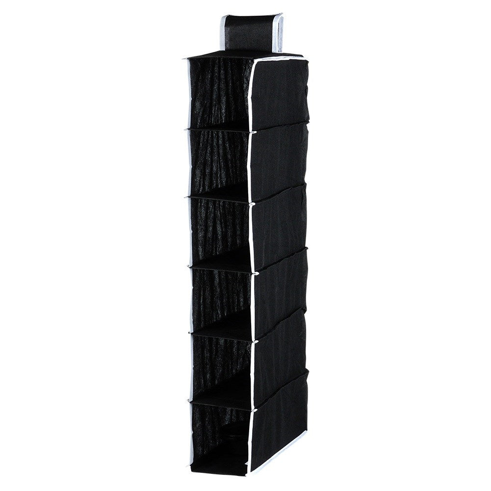 Hanging wardrobe organizer 6 shelves