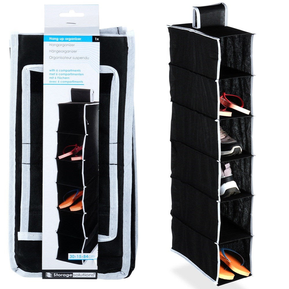 Hanging wardrobe organizer 6 shelves