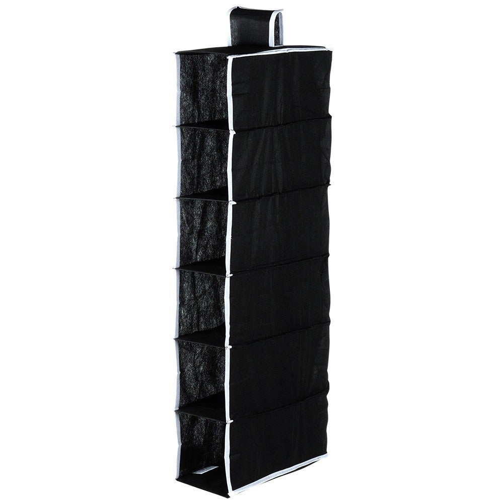 Hanging wardrobe organizer 6 shelves