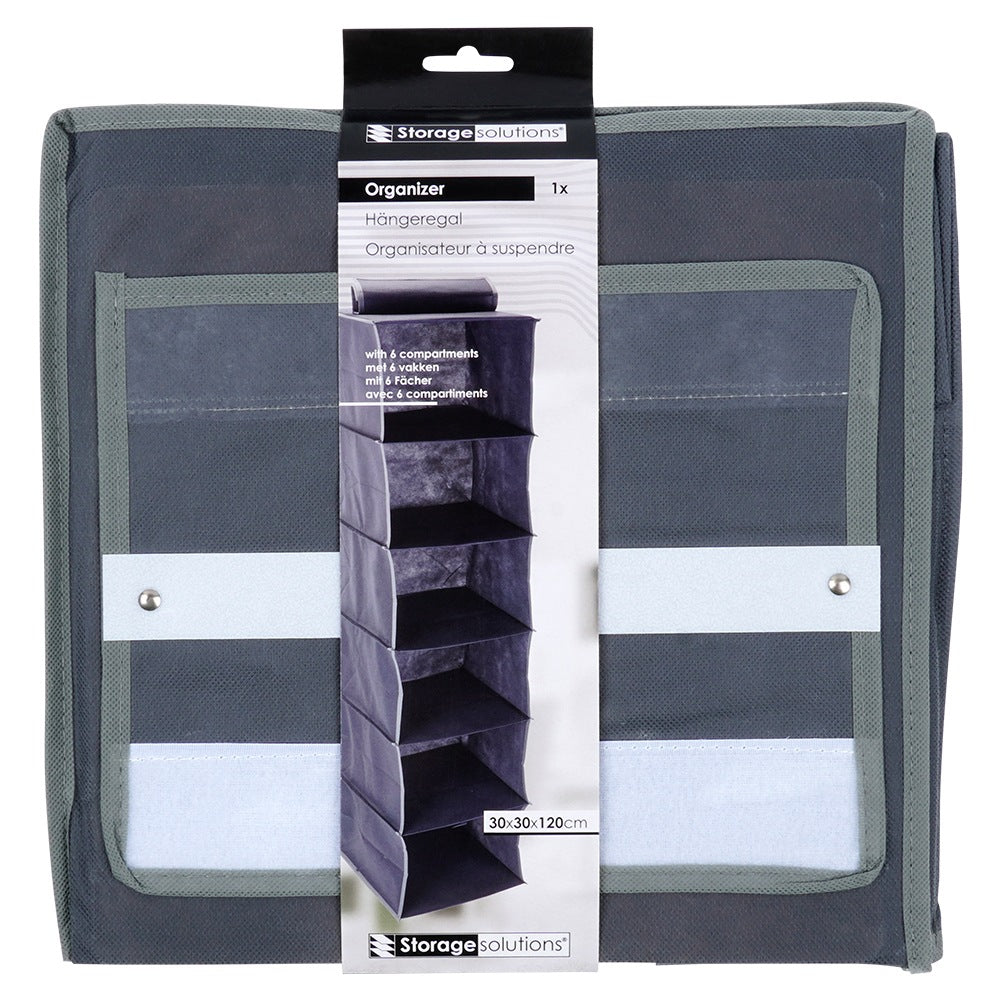 Hanging wardrobe organizer 6 shelves