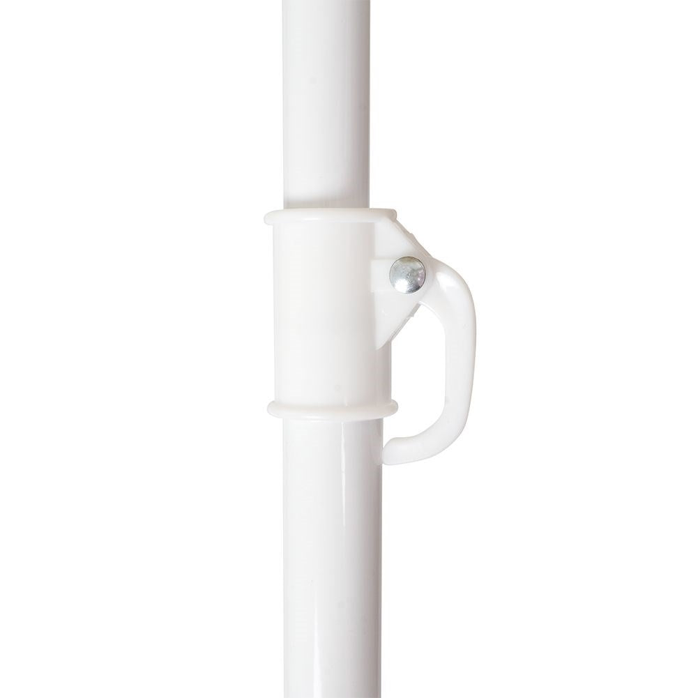 Hawaiian Umbrella: Beige Raffia, 155 cm, Adjustable Tilt