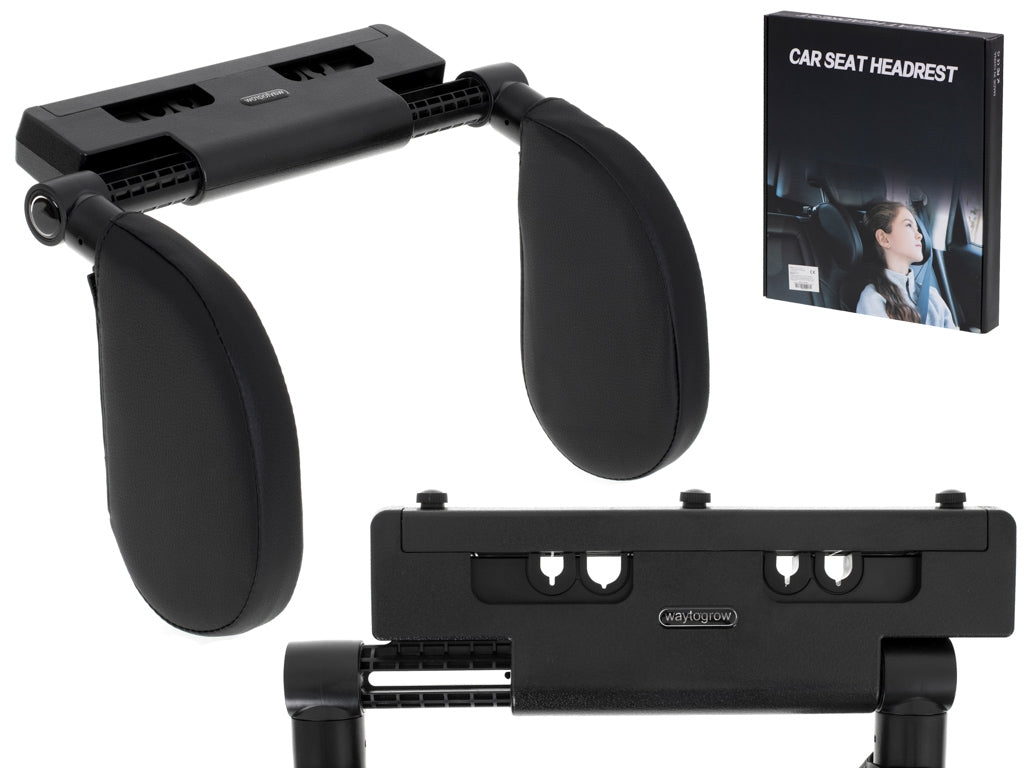 Head and neck adjustable car headrest black