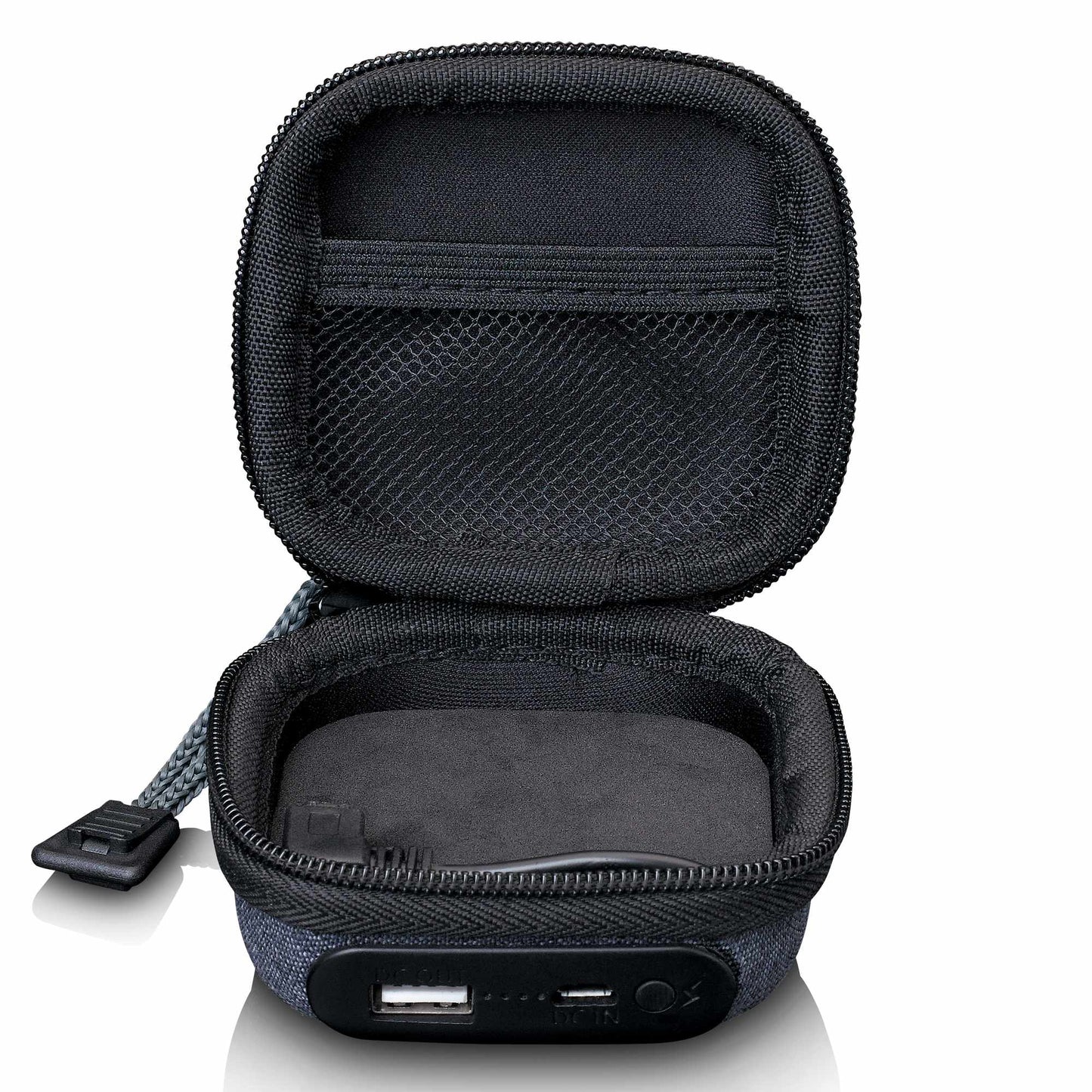 Headphone Case with Built-In Power Bank, Grey