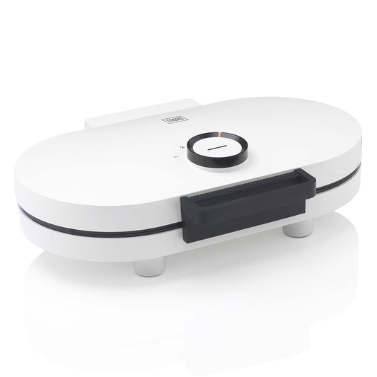 Heart-Shaped Double Waffle Maker, Non-Stick, 1200W, White