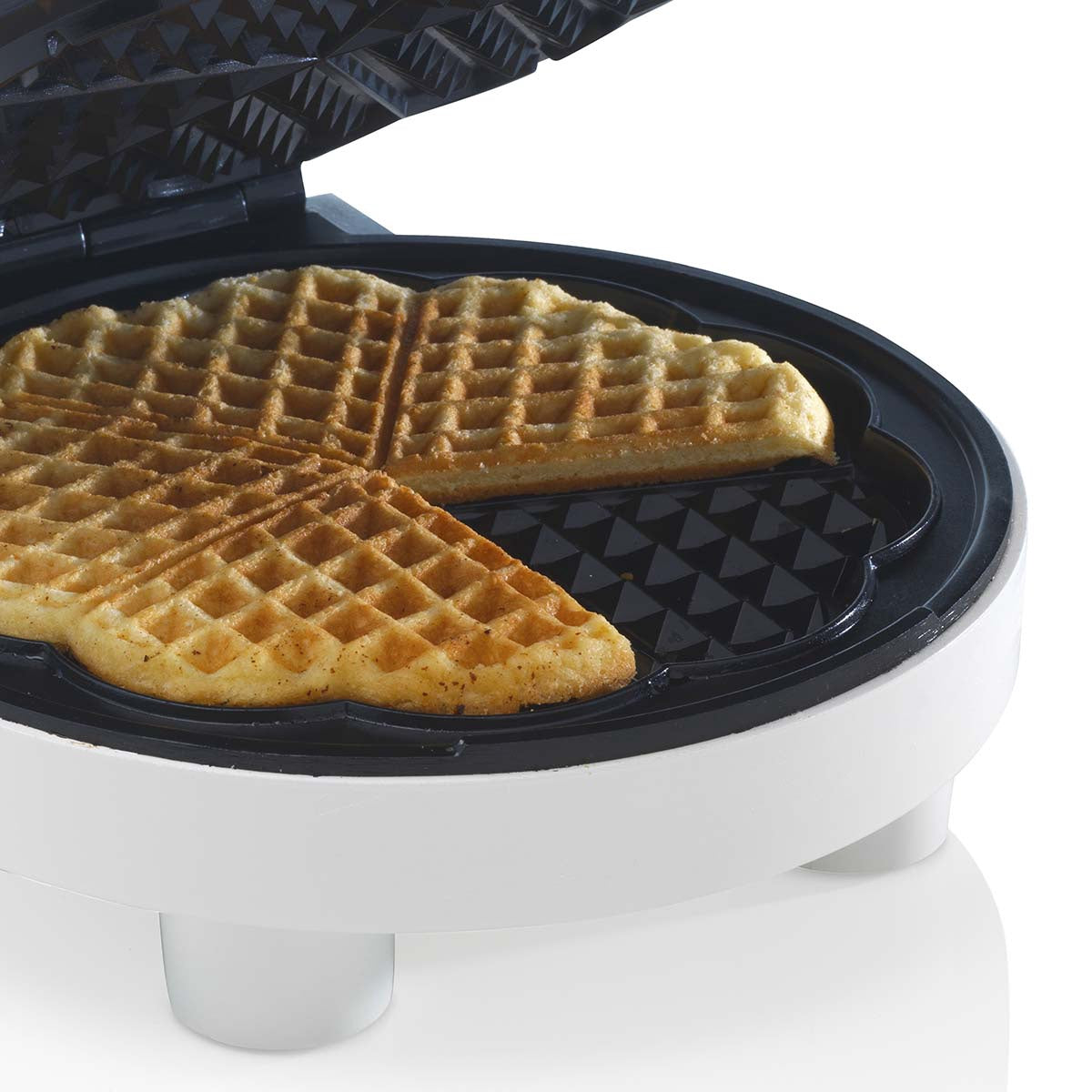 Heart-Shaped Waffle Maker, 5 Waffles, Non-Stick, 1000W