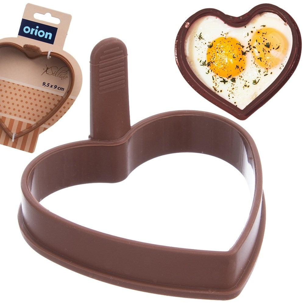 Heart-shaped Silicone Mold for Eggs & Pancakes with Handle