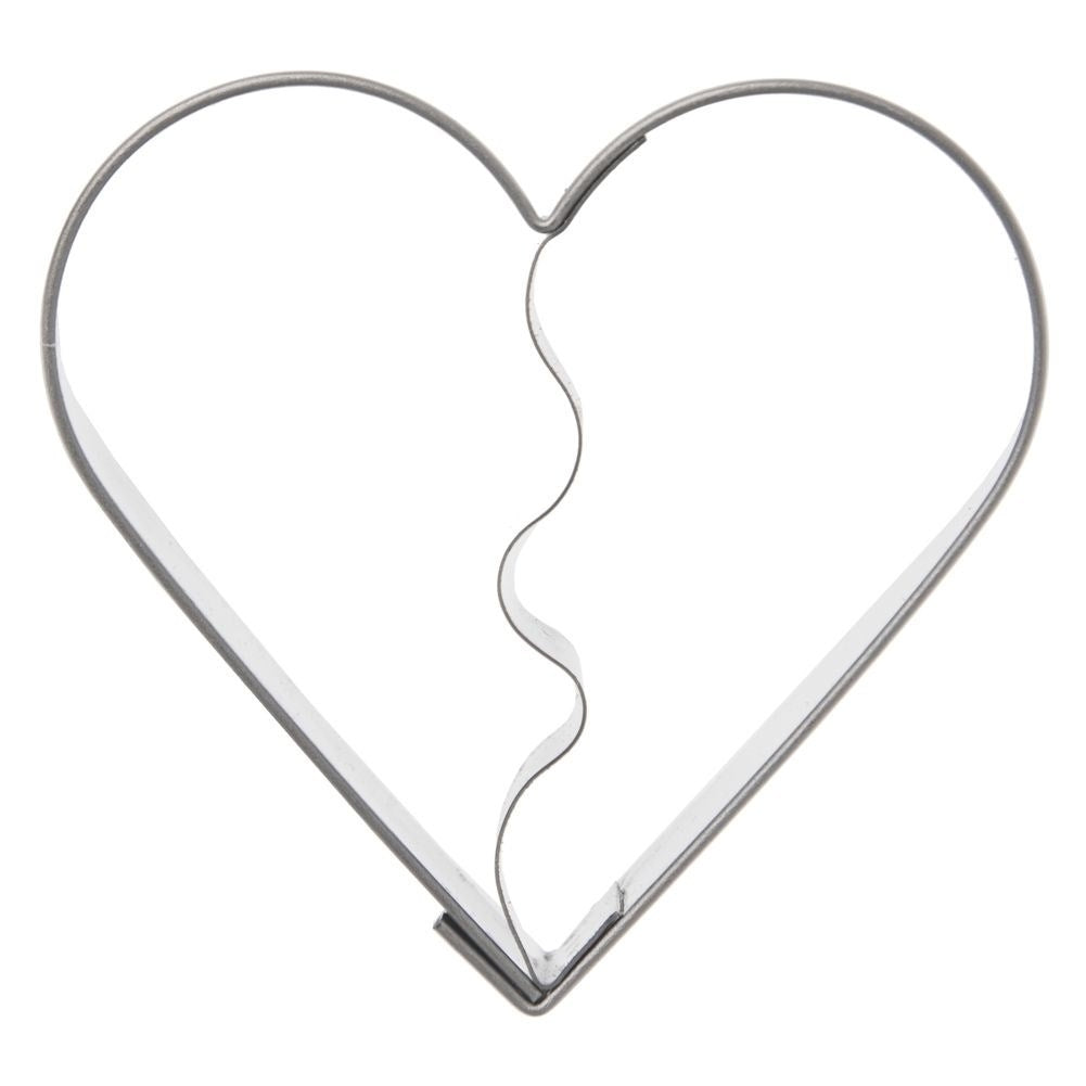 Heart-shaped cake tin in stainless steel, dishwasher safe