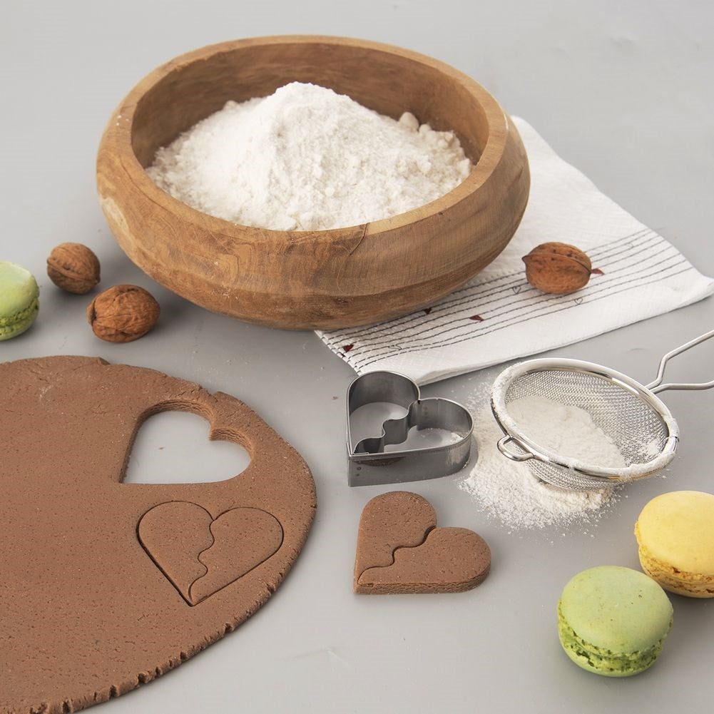 Heart-shaped cake tin in stainless steel, dishwasher safe