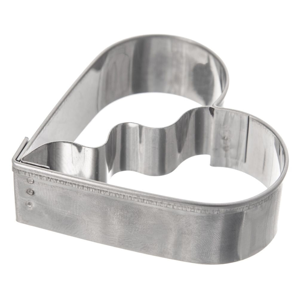 Heart-shaped cake tin in stainless steel, dishwasher safe
