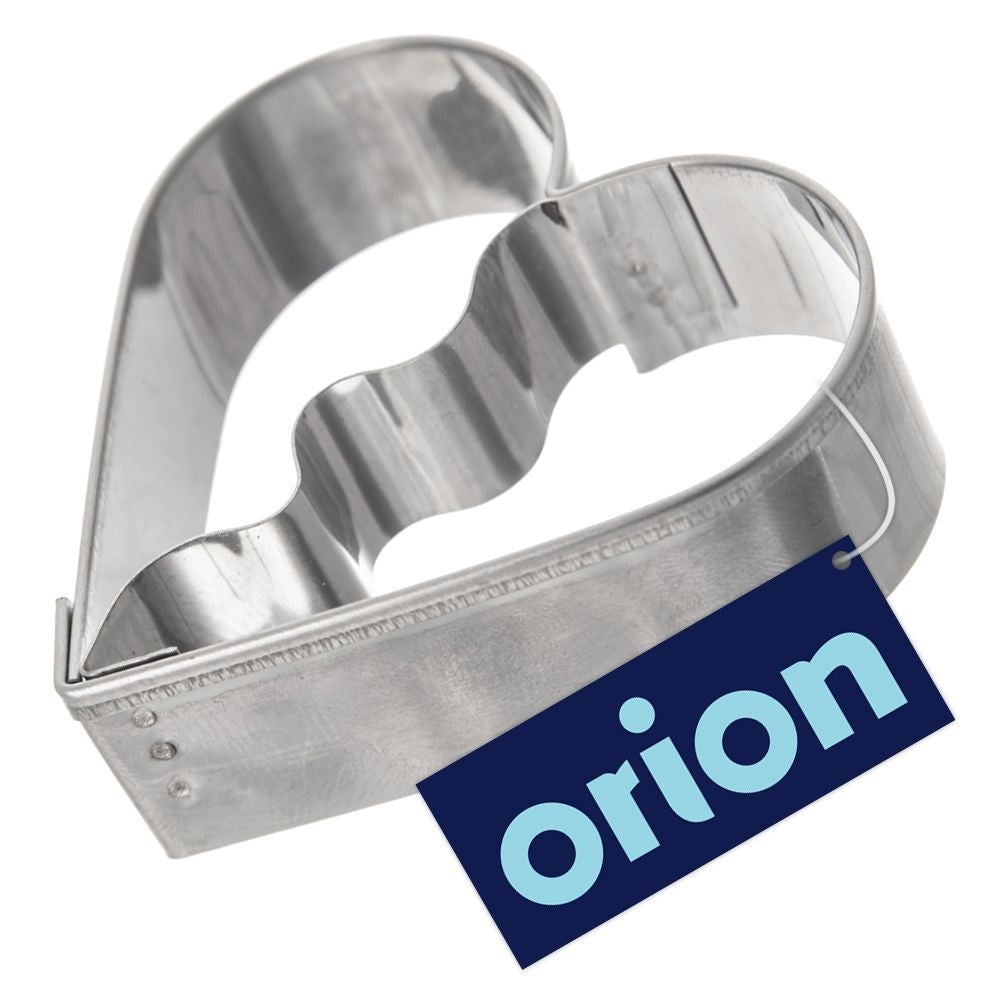 Heart-shaped cake tin in stainless steel, dishwasher safe