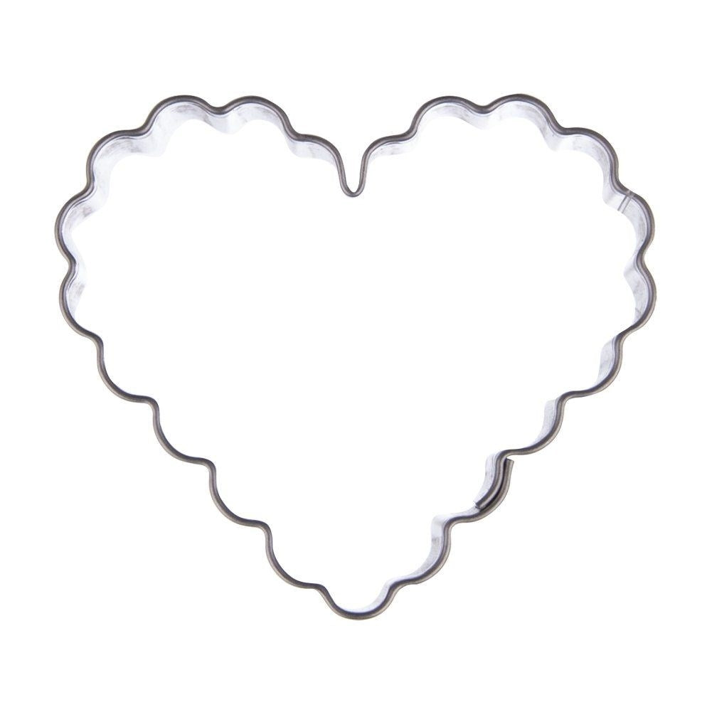 Heart-shaped cake tin in stainless steel for unique cakes