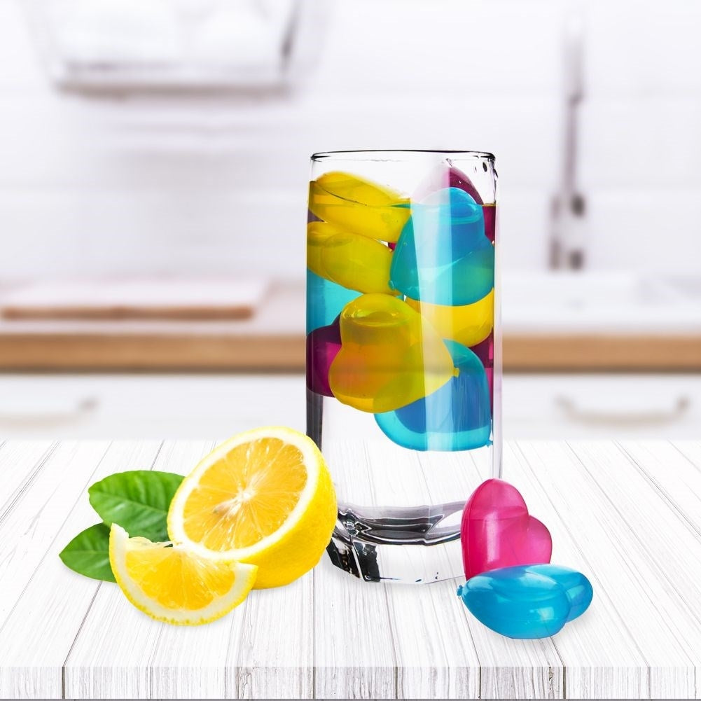 Heart-shaped ice cubes for cooling drinks