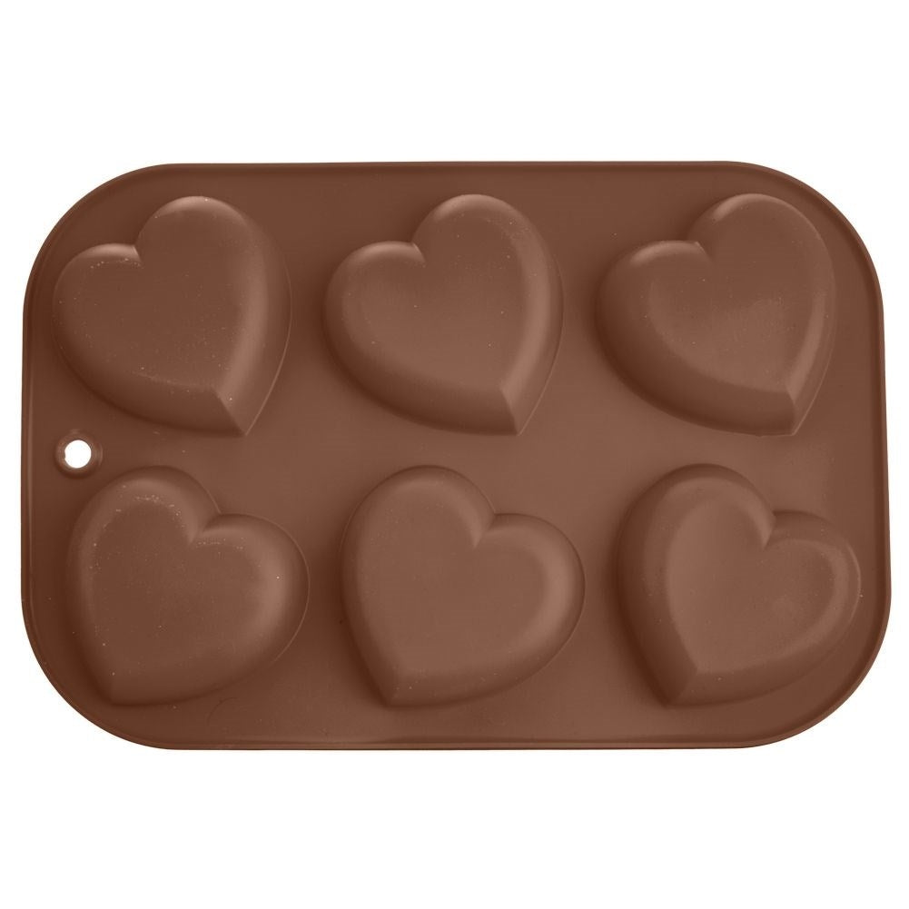 Heart-shaped silicone mold for baking muffins