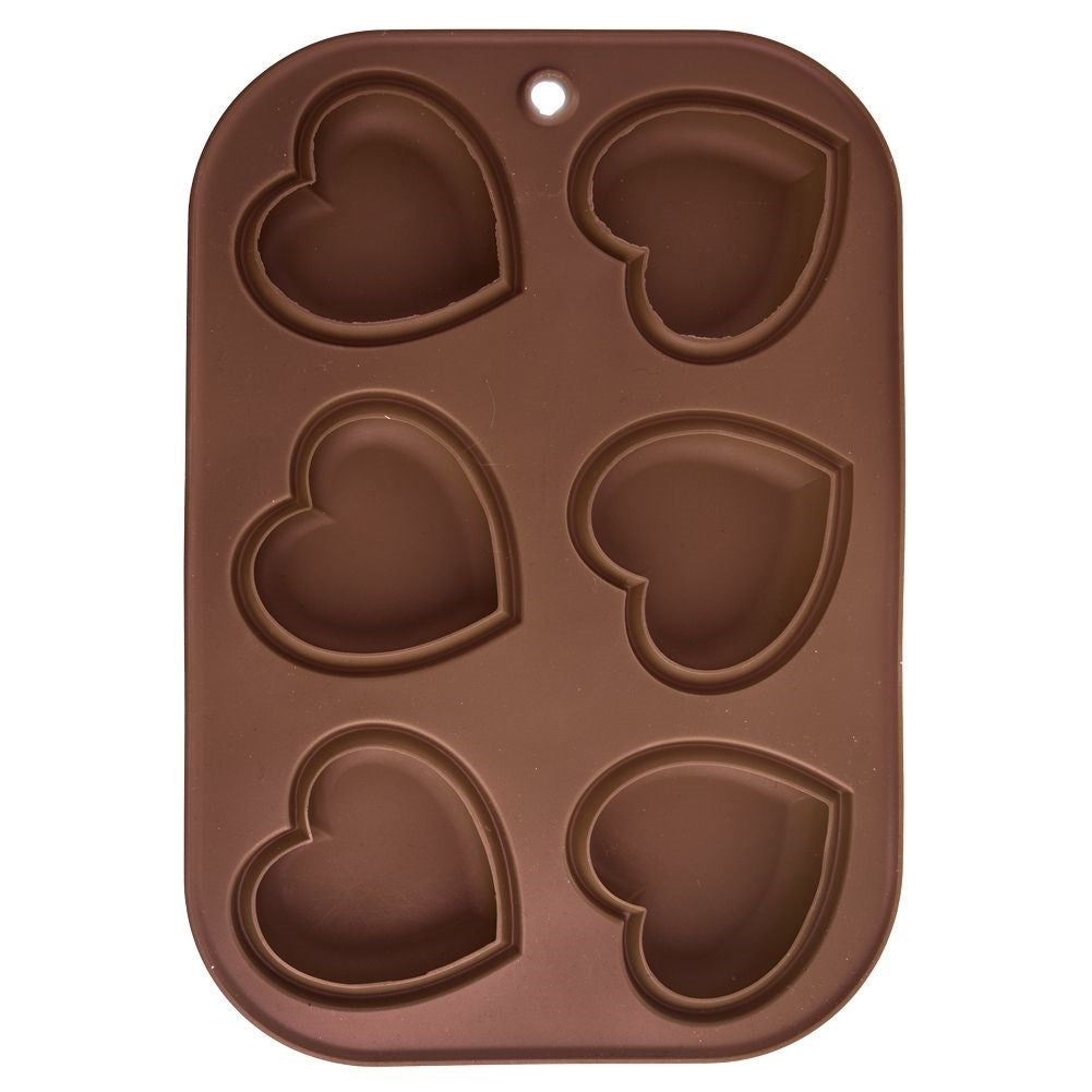 Heart-shaped silicone mold for baking muffins