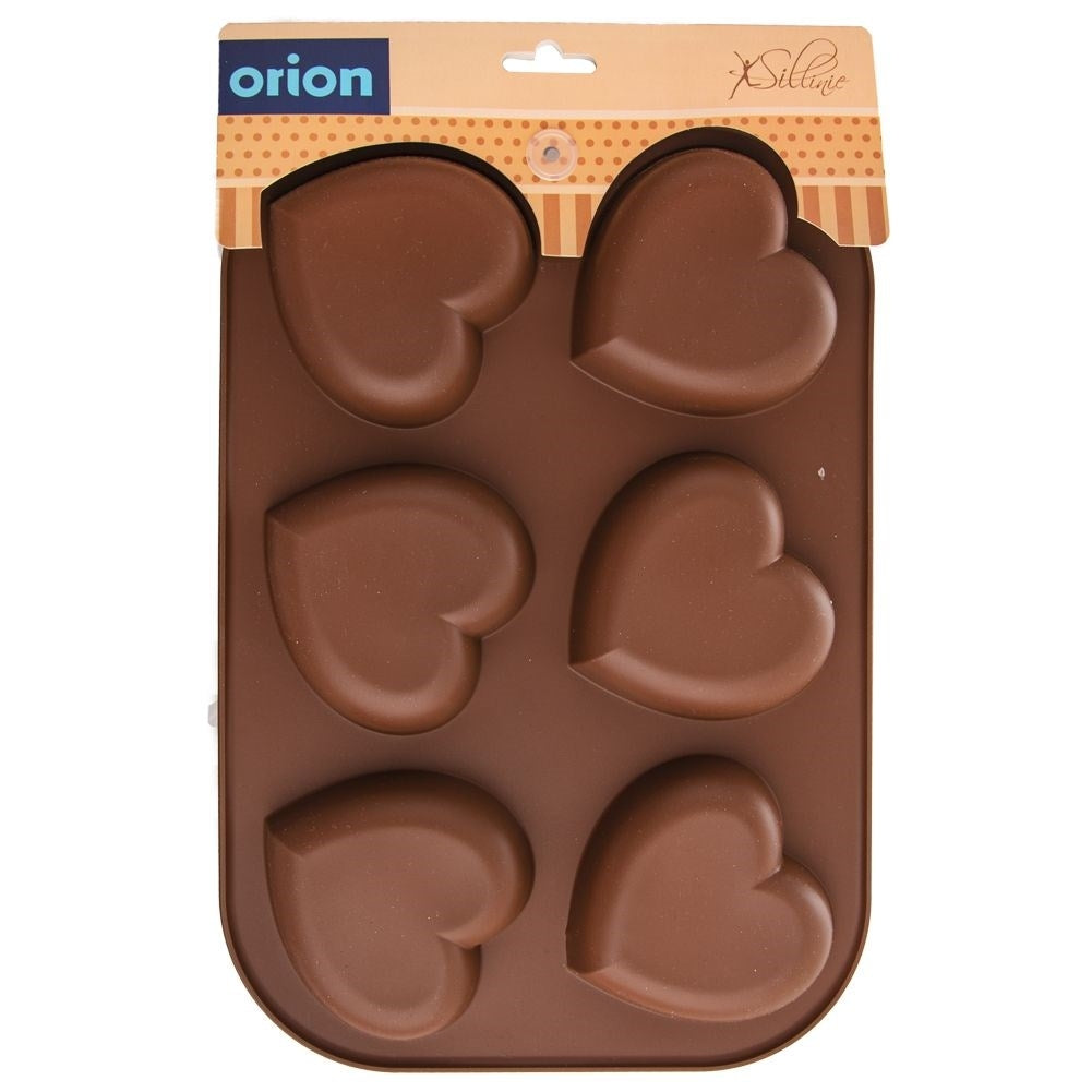 Heart-shaped silicone mold for baking muffins