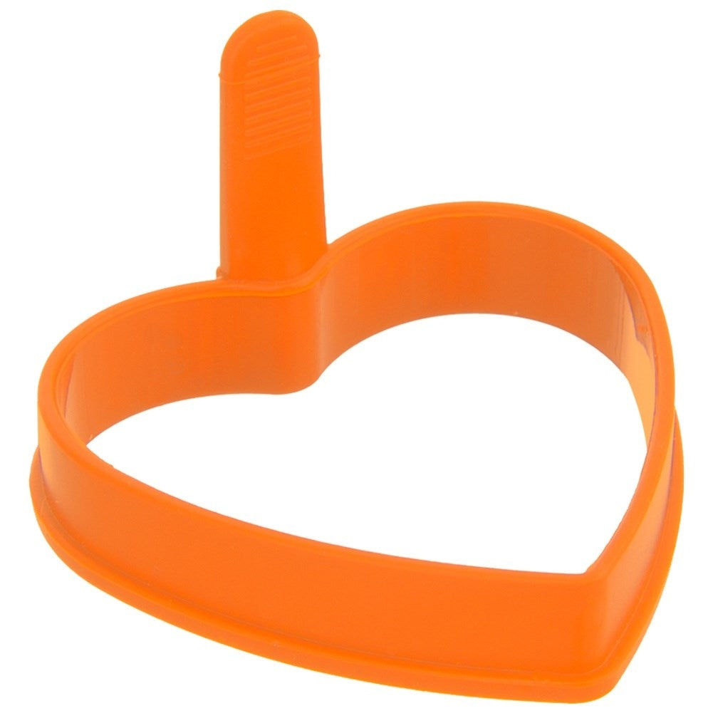 Heart-shaped silicone mold for fried eggs or pancakes