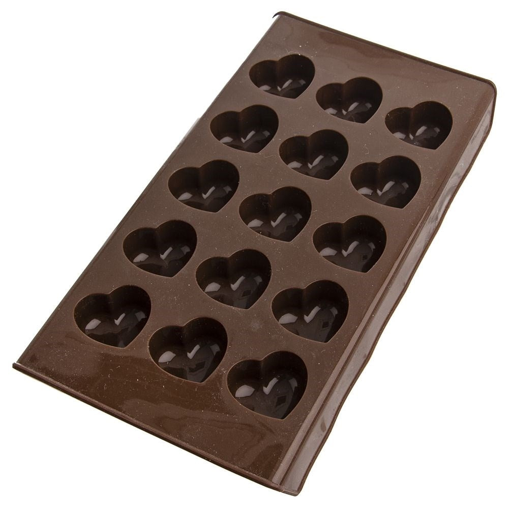 Heart-shaped silicone mold for making pralines