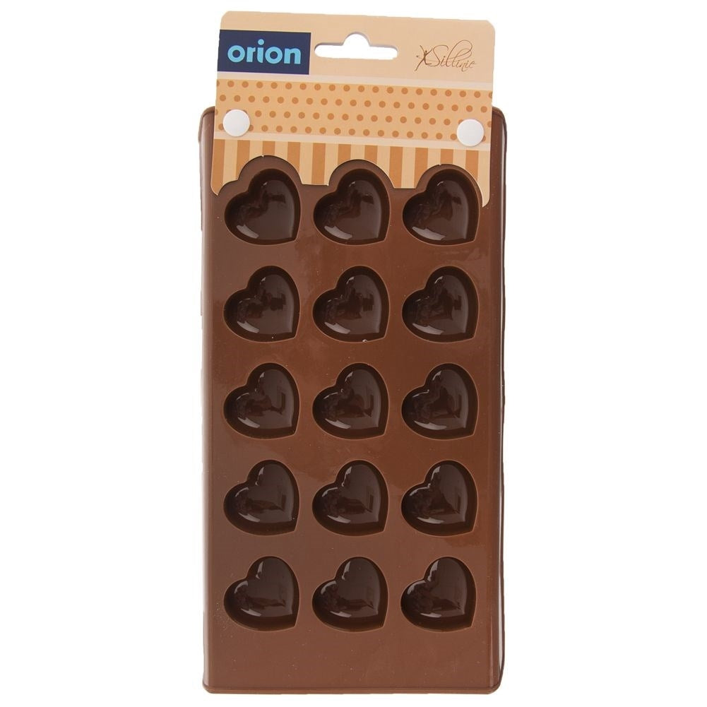 Heart-shaped silicone mold for making pralines