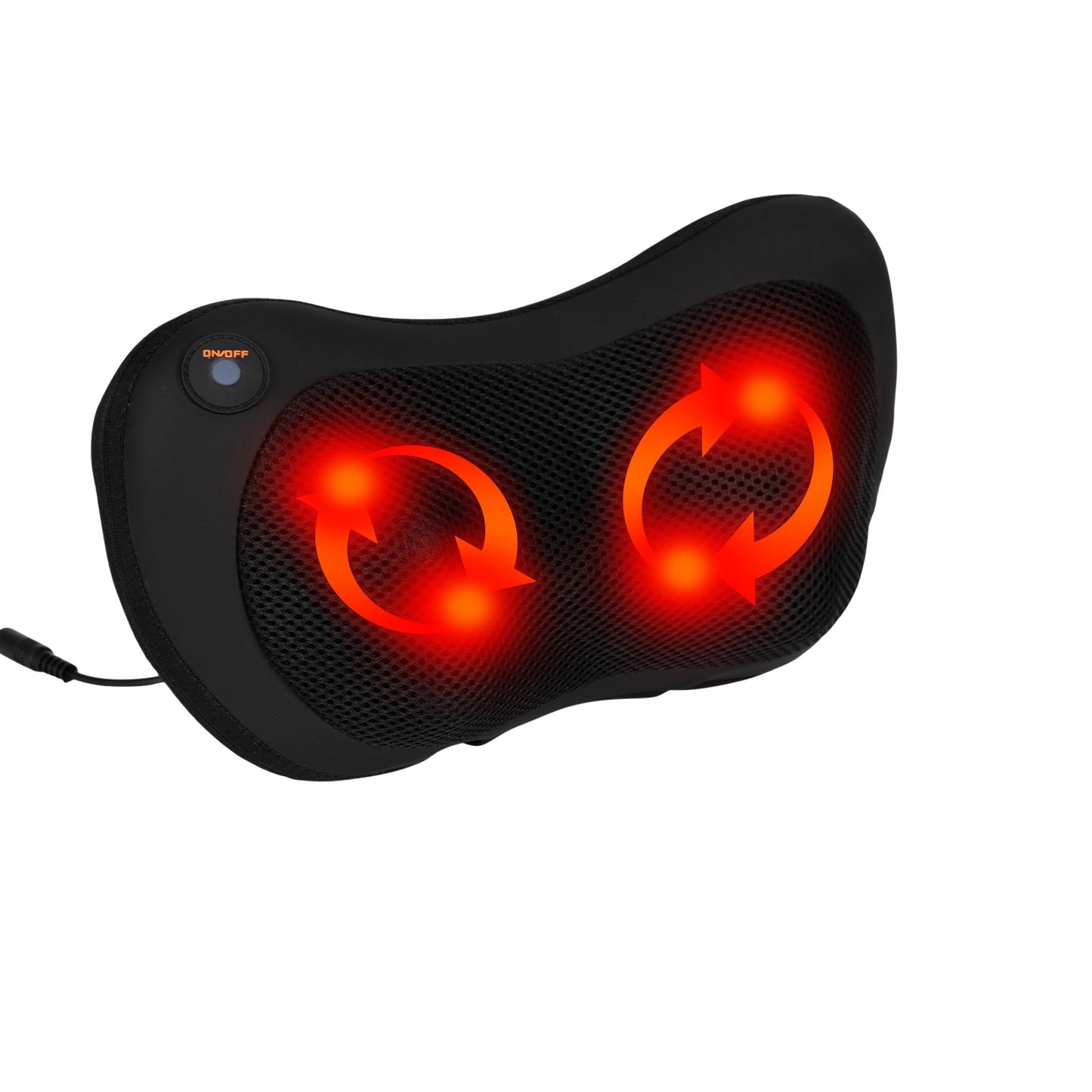 Heated Massaging Pillow with 4 Heads, 20W Power
