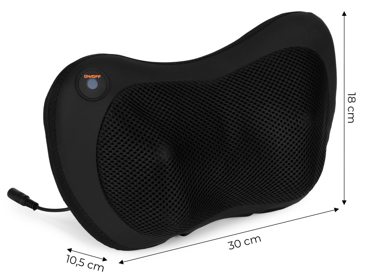 Heated Massaging Pillow with 4 Heads, 20W Power