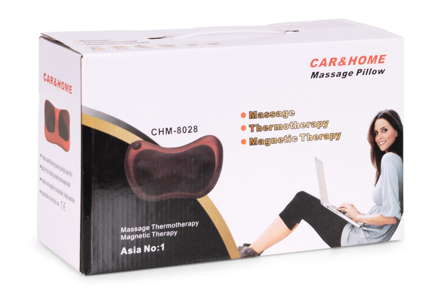 Heated Massaging Pillow with 4 Heads, 20W Power