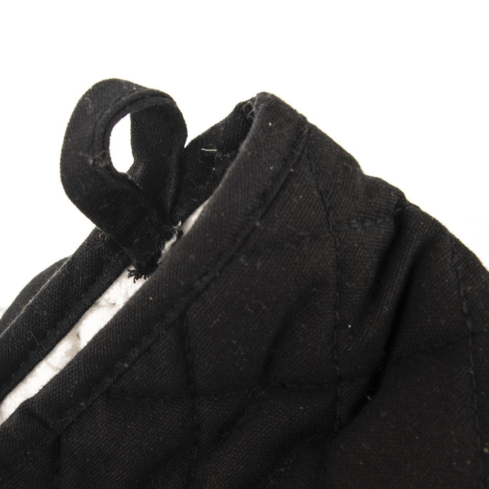 Heat-protective cotton glove with silicone grip