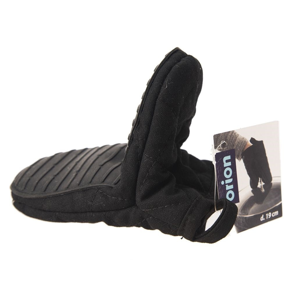 Heat-protective cotton glove with silicone grip