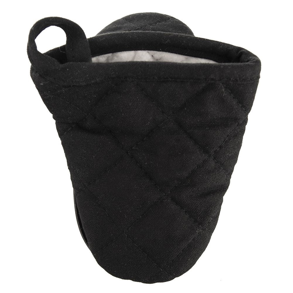 Heat-protective cotton glove with silicone grip