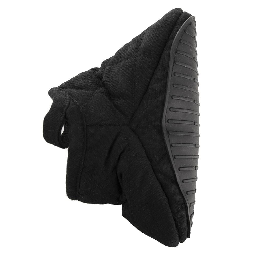 Heat-protective cotton glove with silicone grip